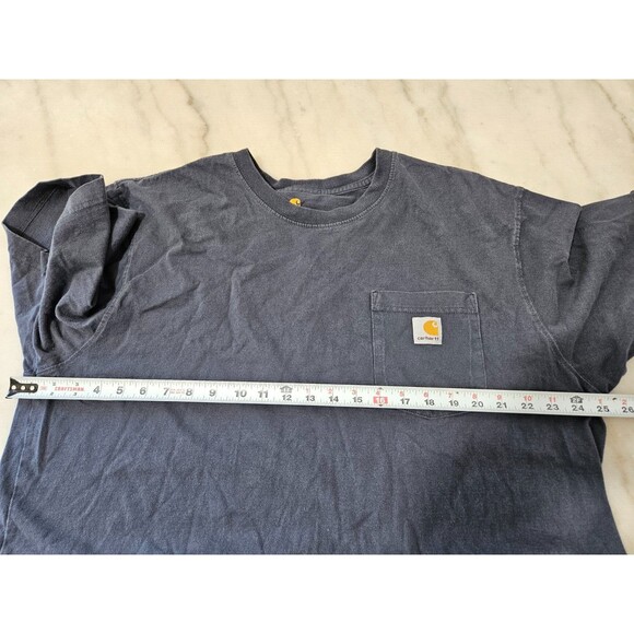 Carhartt Men's Pocket T-Shirt Crew Neck Short Sleeve Original Fit Gray Size XL - Picture 4 of 8
